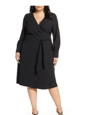 NWT Halogen Long Sleeve Wrap Dress